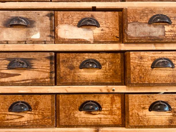 istock Vintage drawer cabinet close up 1191517814