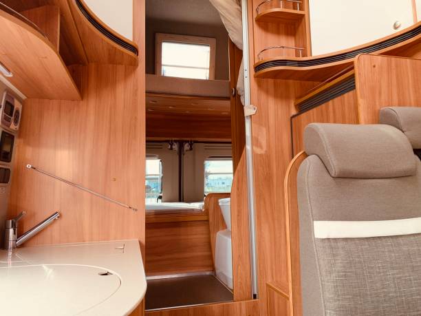 istock RV - kitchen, seat and bedroom 1191520453