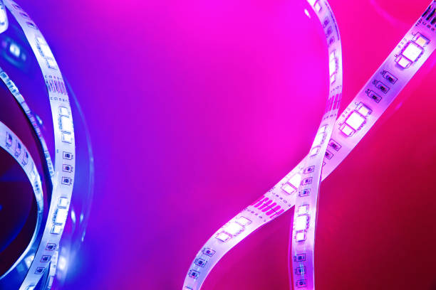 istock Bright neon LED strip glows 1191522215