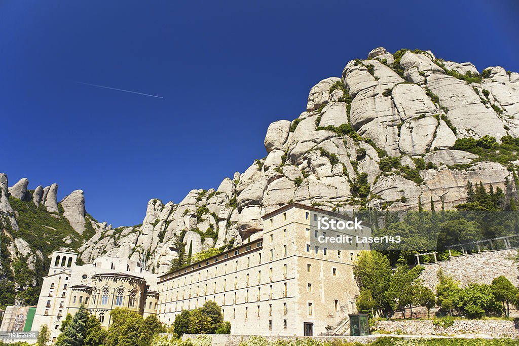 Monastero di Montserrat, Spagna - Foto stock royalty-free di Abbazia