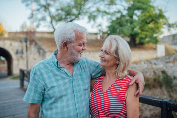 istock An elderly couple on a vacation 1191526293