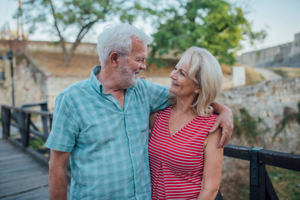 istock An elderly couple on a vacation 1191526302