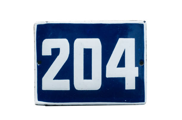 istock Weathered enameled plate number 204 1191526695