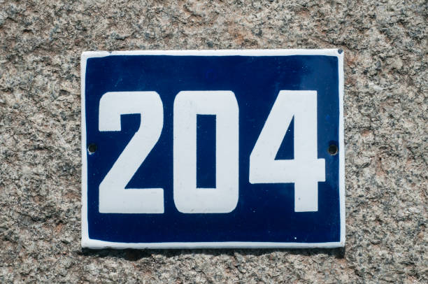 istock Weathered enameled plate number 204 1191526780