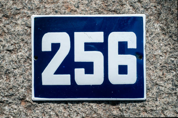 Weathered enameled plate number 256