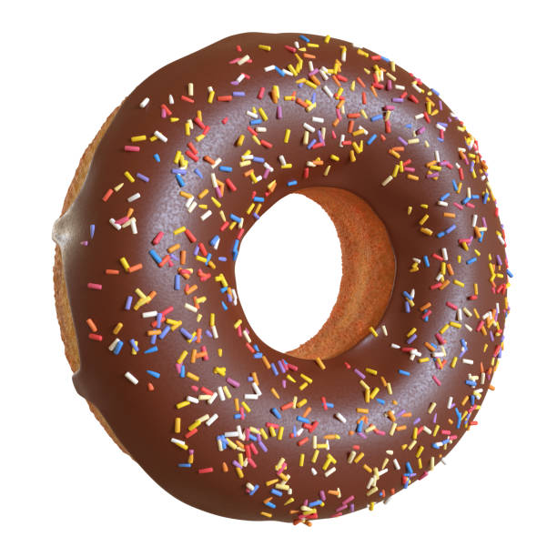 istock Chocolate donut Isolated On A White Background 1191534668