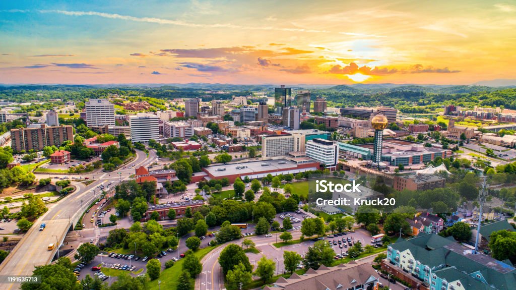 Knoxville, Tennessee, USA Downtown Skyline Aerial Knoxville, Tennessee, USA Downtown Skyline Aerial. Knoxville - Tennessee Stock Photo