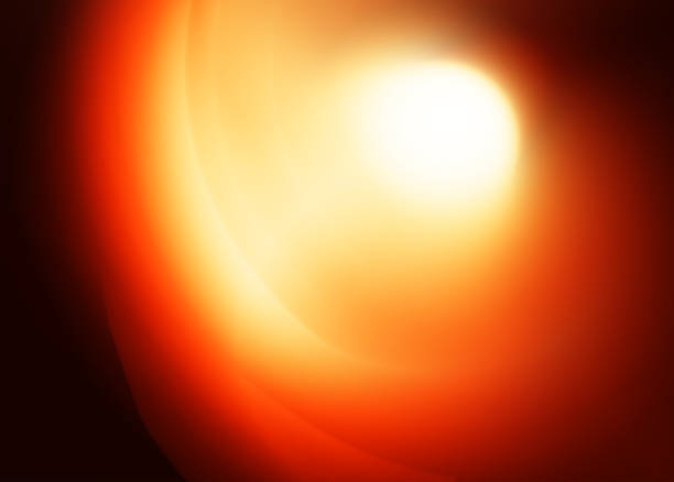 Dramatic glowing sun abstract background stock photo