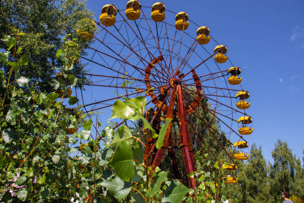 The famous Pripyat ferris wheel The famous Pripyat ferris wheel pripyat city stock pictures, royalty-free photos & images
