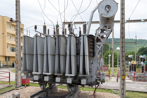 Electricity. Power Transformer transfer the energy to the substation or the public electricity supply.