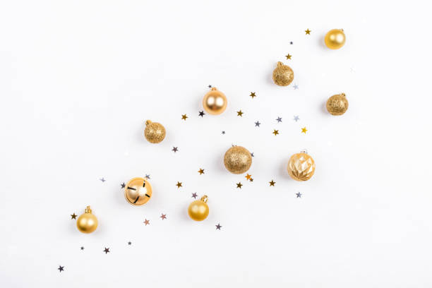 istock Festive white background with Christmas decorations. 1191539307