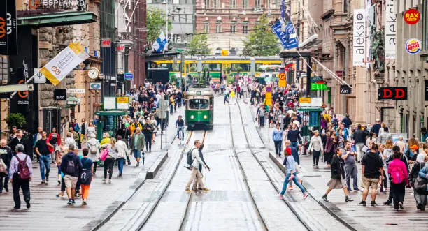 Photo of Helsinki, Finland - busy city centre