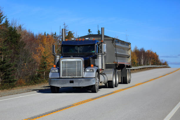 istock Semi-truck on a highway 1191544609