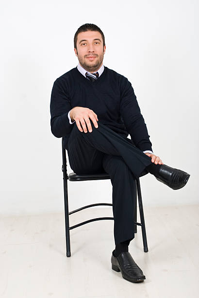 istock Businessman sitting on chair 119154532