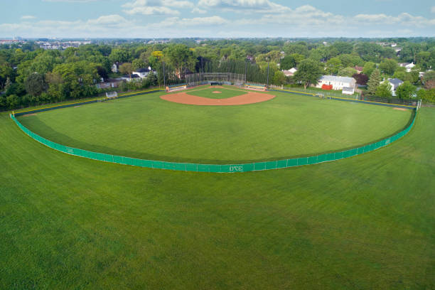 istock Aerial view of a baseball diamond 1191554154