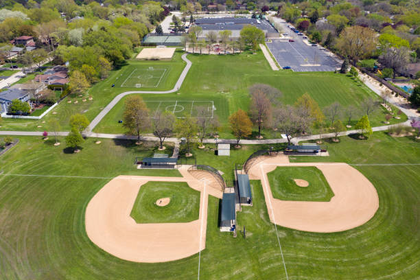 istock Aerial view of a large playfield 1191554183