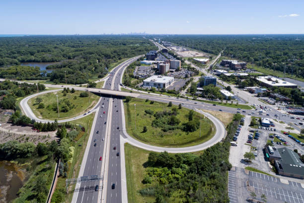 istock Aerial view of a highway 1191554327