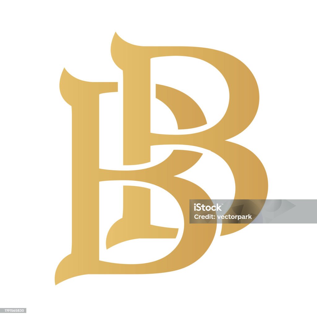 Golden Bb Monogram Stock Illustration - Download Image Now - Logo, Monogram,  Alphabet - iStock