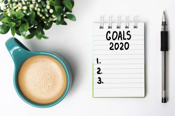 istock Inscription Goals 2020 in a notebook, close-up, concept of planning, setting purpose 1191571570