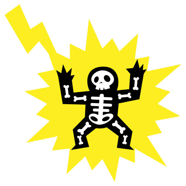 Cartoon Person Struck By Lightning Stock Illustration - Download Image Now  - Electric Shock, Lightning, Symbol - iStock