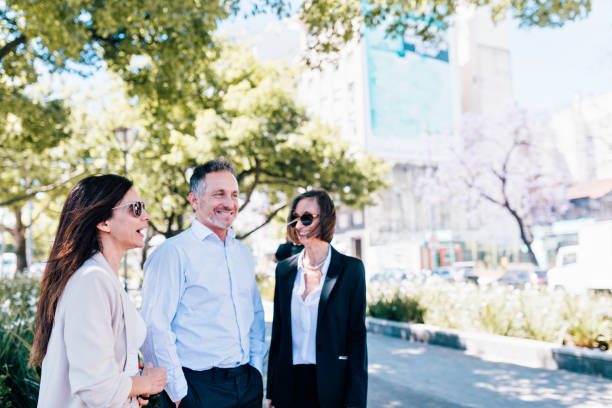 istock Group of business people outdoors at downtown district 1191581689