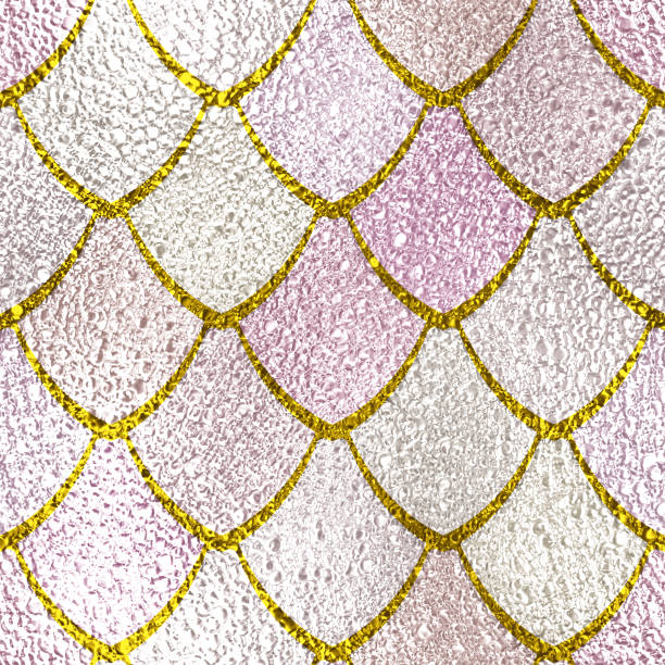 istock Grunge and gold pattern seamless texture on bright background, glass texture, 3d illustration 1191582385