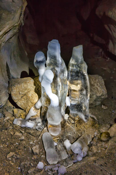 istock Ice stalagmites in the cave 1191583538