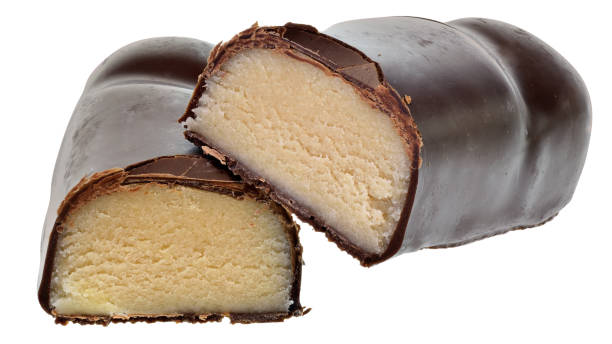 istock Chocolate marzipan bar isolated 1191584091
