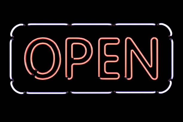 istock Neon Light sign isolated on black, 3d render. 1191587153