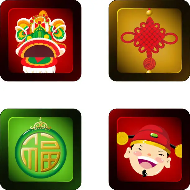 Vector illustration of Chinese New Year Lucky Symbol