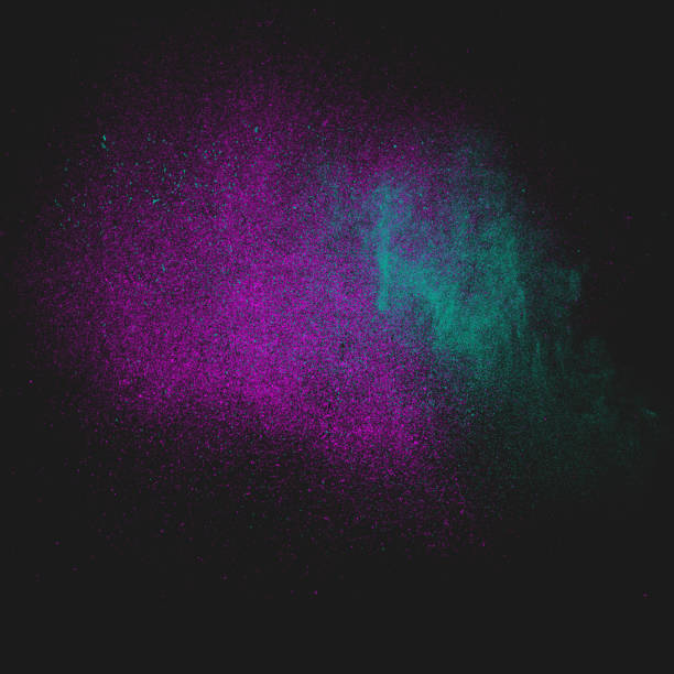 istock Mixed colour powder explosion isolated on black, illustration. 1191594279