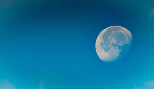 Photo of Pictures of a huge full moon in the night sky