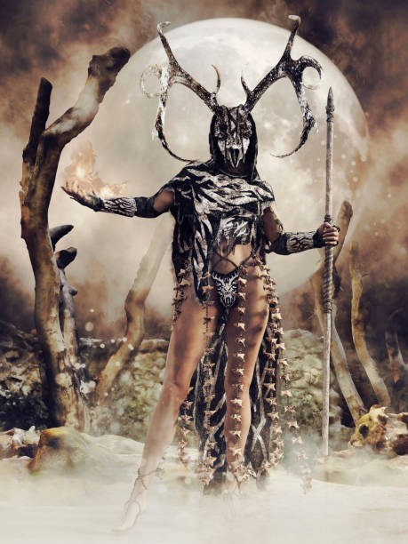 istock Fantasy female shaman in the woods 1191597013