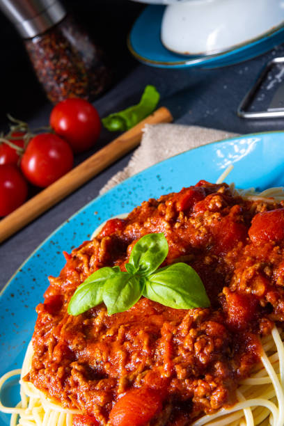 istock The real Bolognese sauce with spaghetti noodle 1191599068