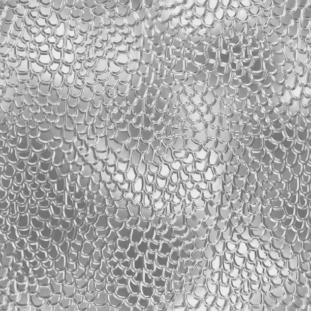 istock Glass seamless texture for window with scales fish pattern, 3d illustration 1191600020