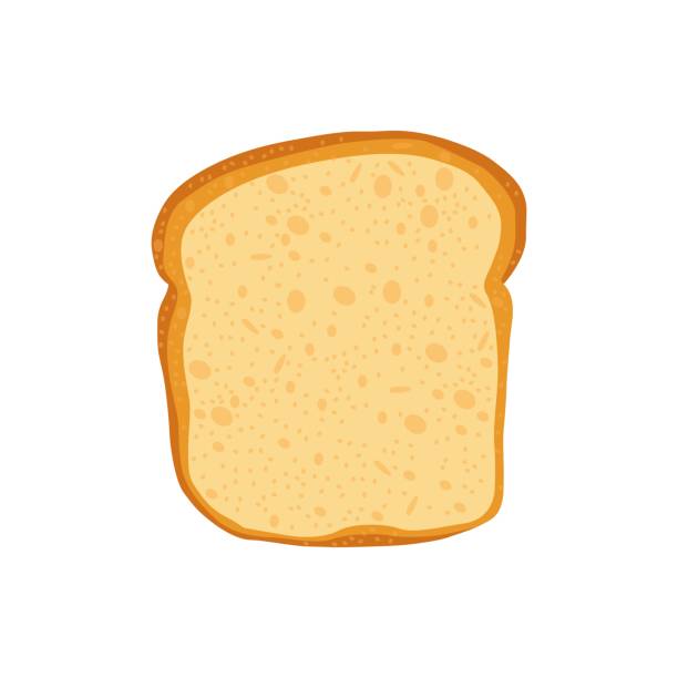 ilustraciones, imágenes clip art, dibujos animados e iconos de stock de ilustración vectorial de tostadas de pan aislada sobre fondo blanco - whole wheat