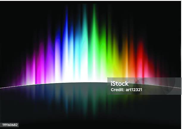 Ilustración de Espectro De Fondo Abstracto y más Vectores Libres de Derechos de Abstracto - Abstracto, Amarillo - Color, Arco iris