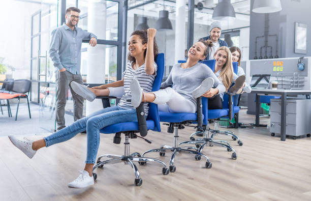istock Young people having fun in the office. Happy team. 1191607242