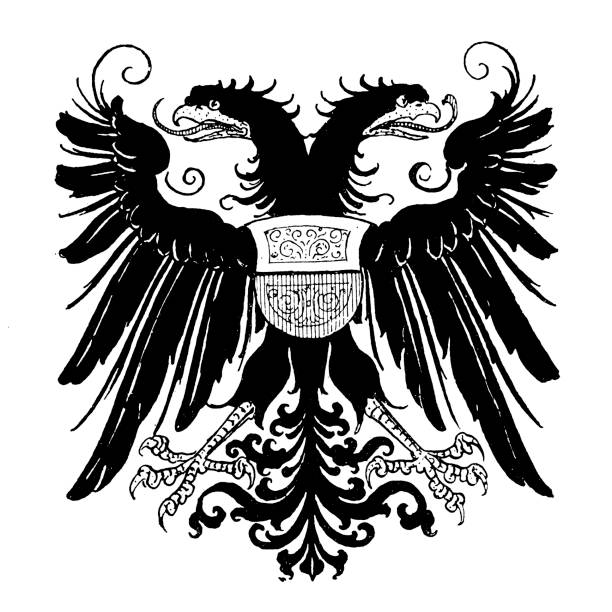 heraldik, wappen lübeck - deutsches wappen stock-grafiken, -clipart, -cartoons und -symbole