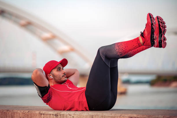 istock Fitness man having training outdoors 1191612652
