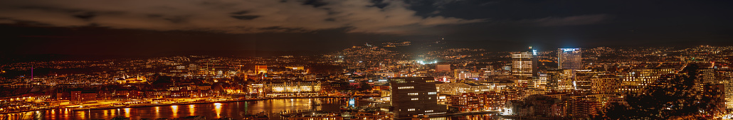Sample photo view of Oslo at night, Norway, Scandinavia