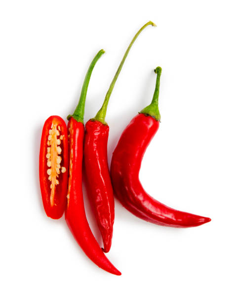 istock Red Chili Pepper Group Isolated on White 1191618394