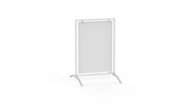 istock Swinger sign frame, double sided blank white board for mock up template and branding presentation, 3d illustration 1191619282
