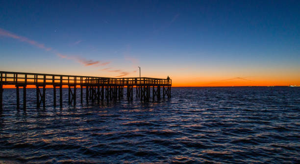 istock Evening sky at twilight on Mobile Bay, Alabama 1191621371