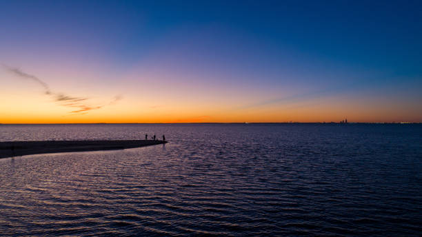 istock Evening sky at twilight on Mobile Bay, Alabama 1191622170