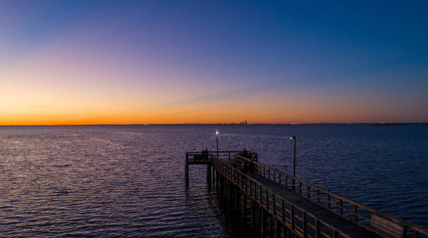istock Evening sky at twilight on Mobile Bay, Alabama 1191622256