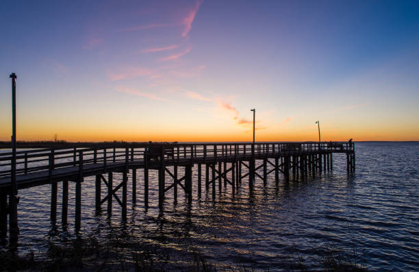 istock Evening sky at twilight on Mobile Bay, Alabama 1191622403