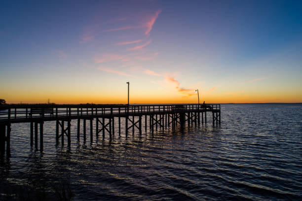 istock Evening sky at twilight on Mobile Bay, Alabama 1191622451
