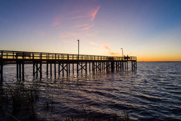 istock Evening sky at twilight on Mobile Bay, Alabama 1191622458