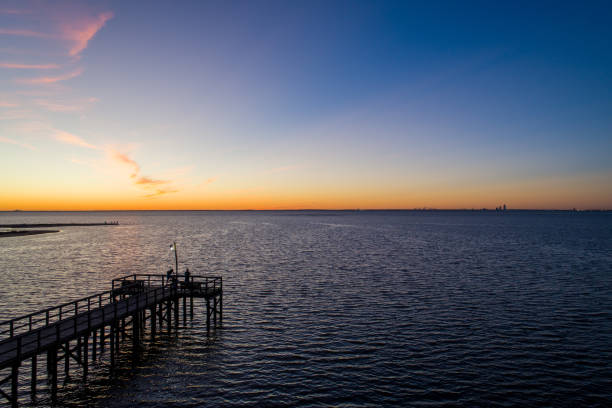 istock Evening sky at twilight on Mobile Bay, Alabama 1191622468
